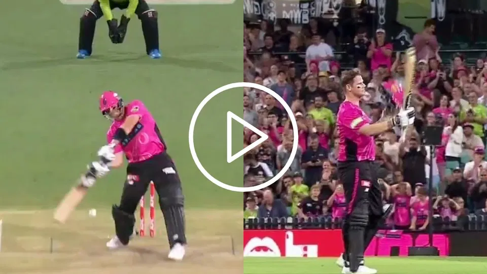 [Watch] Steve Smith hammers 32 runs in an over; slams 2nd fastest-century in BBL history